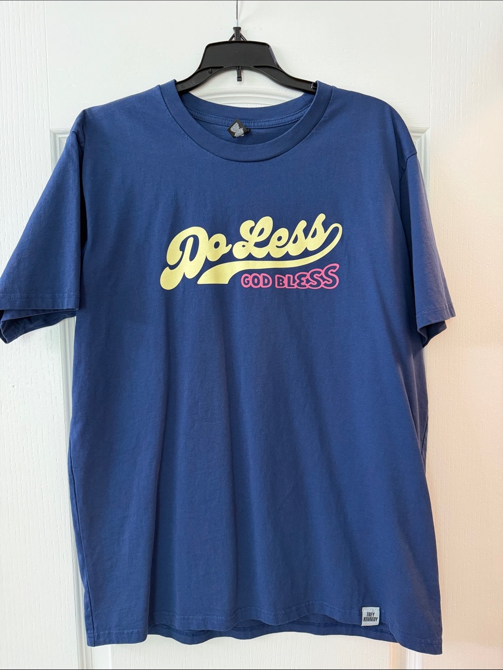 Trey Kennedy Do Less 'God Bless' Graphic T-Shirt - Blue